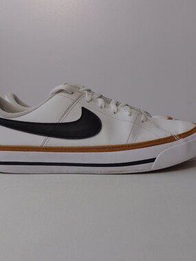 Nike Court Legacy (GS) Kids 5Y White/Black/Desert Ochre Leather Low DA5380-102
